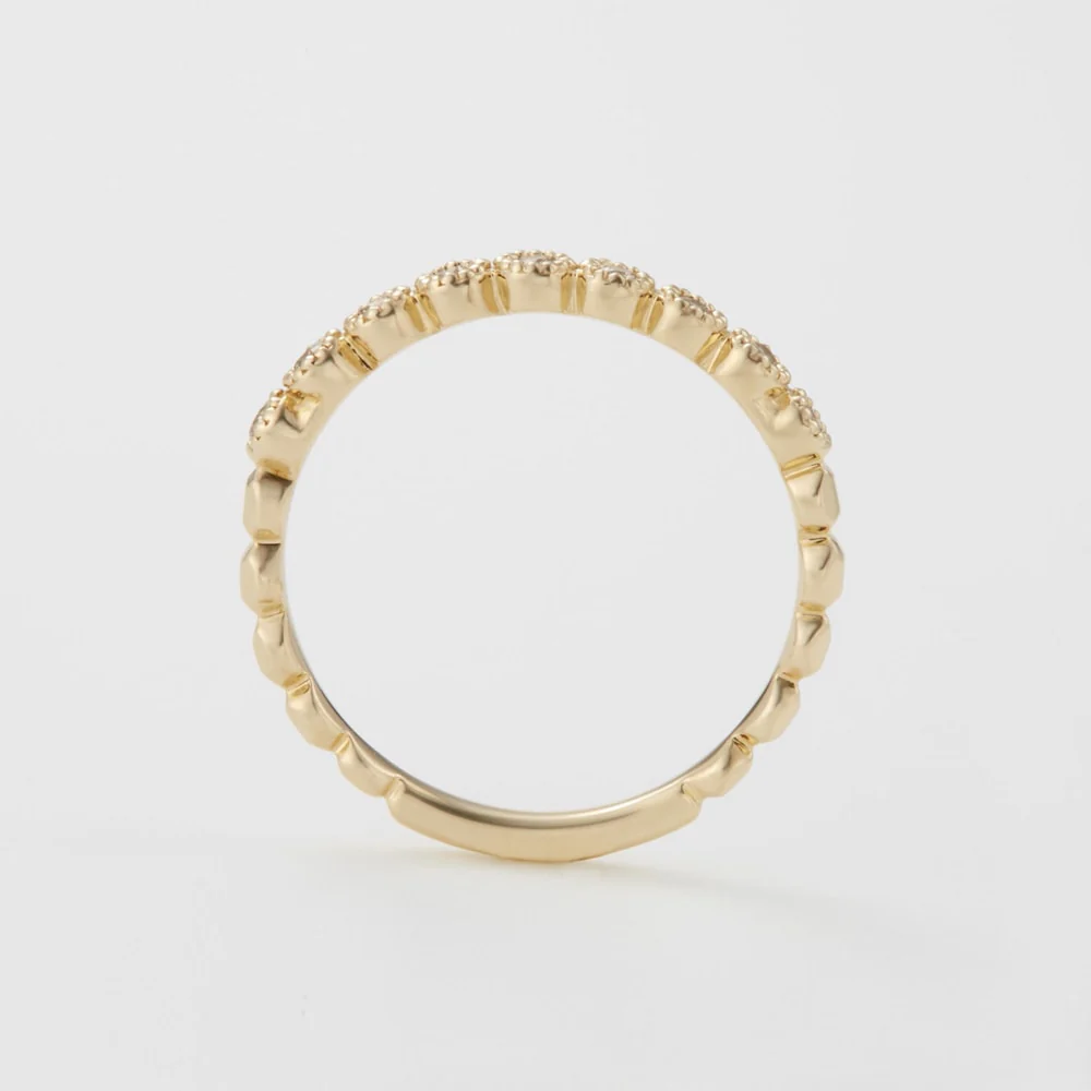 K10 Diamond Pinky Ring(0.07ct) - Image 4
