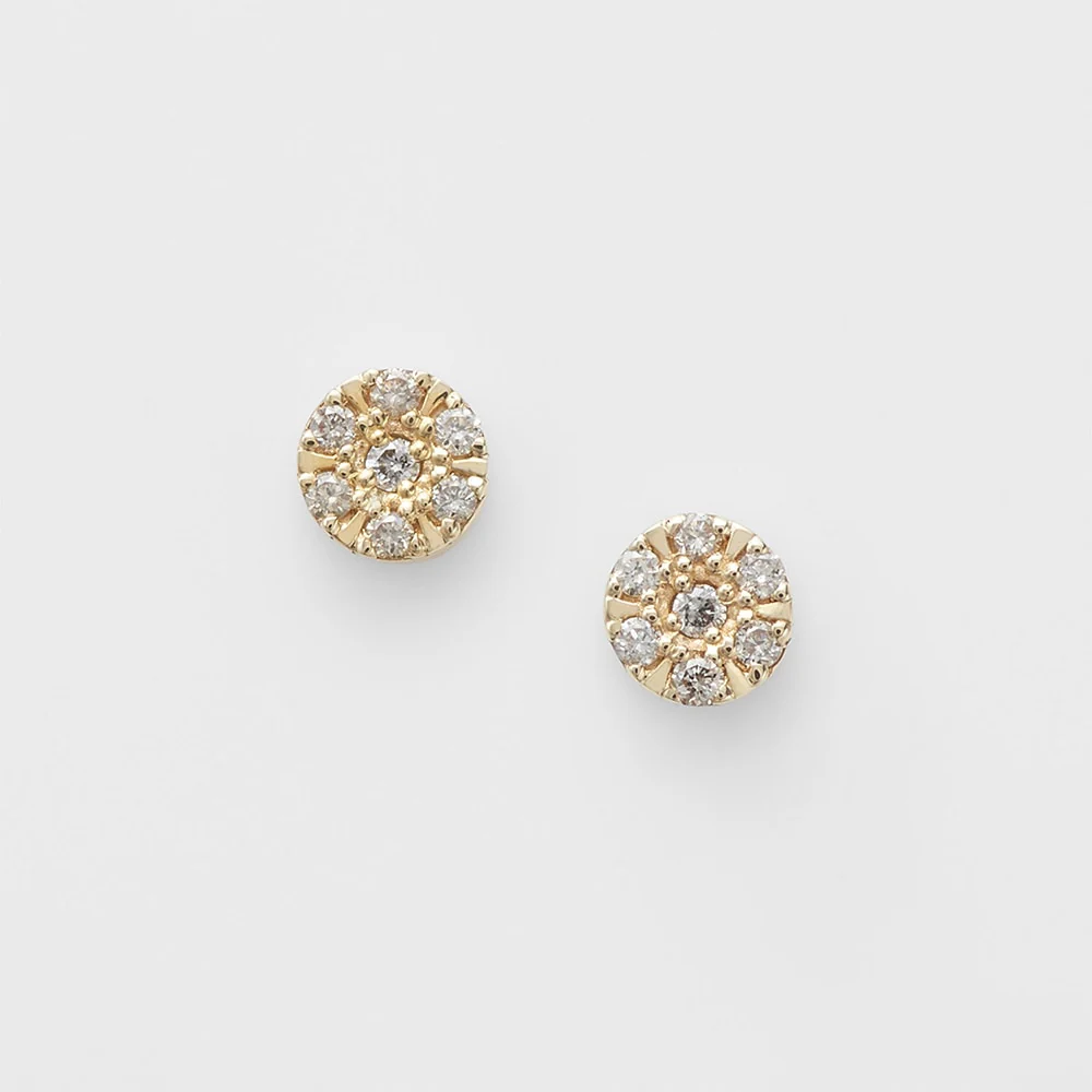 K10 Diamond Earrings