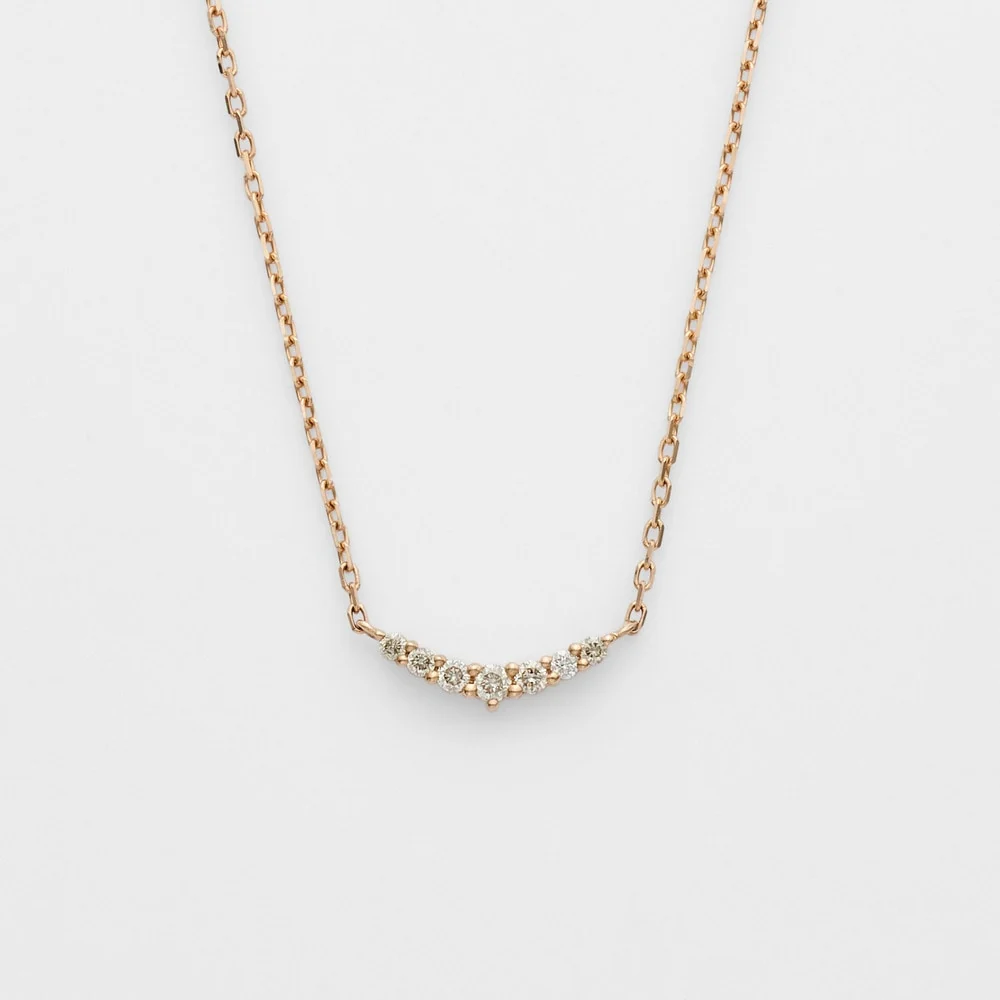 K10 Diamond Necklace (Pink Gold)(0.05ct)