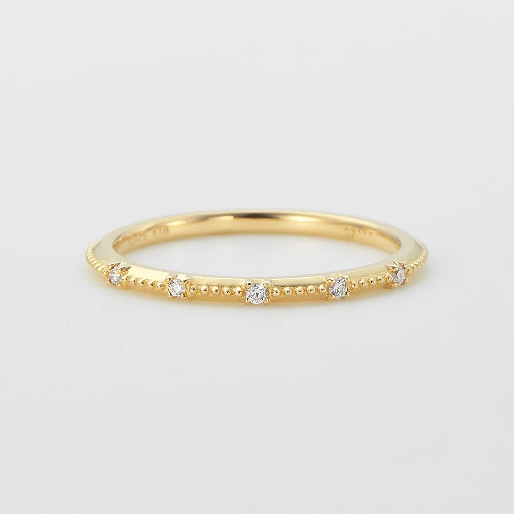K18 Diamond Pinky Ring