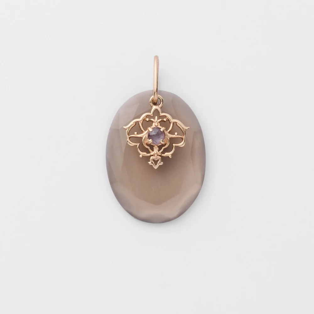 K5 Smoky Quartz Charm