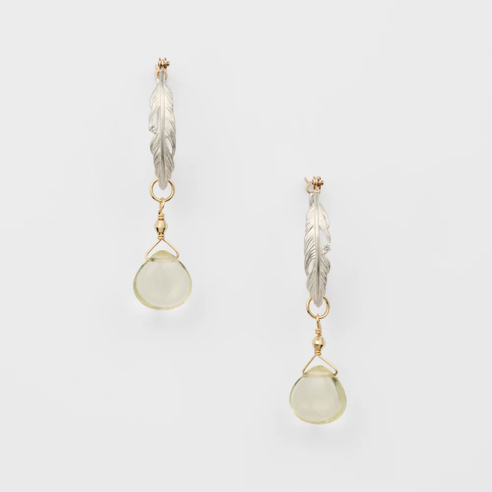 Silver Feather Earrings - Image 3