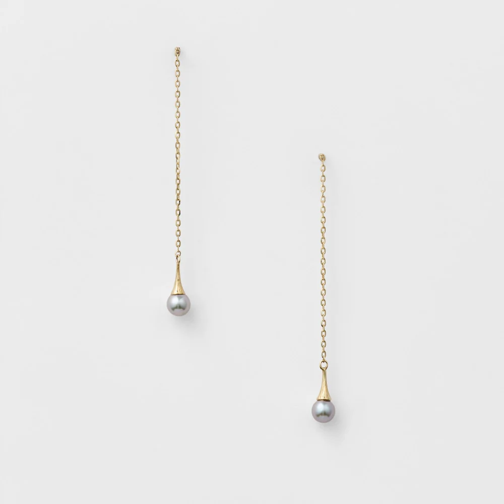 K10 Pearl Long Earrings