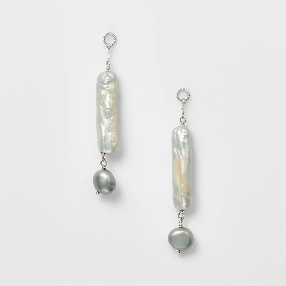 Silver Pearl Earring Charm