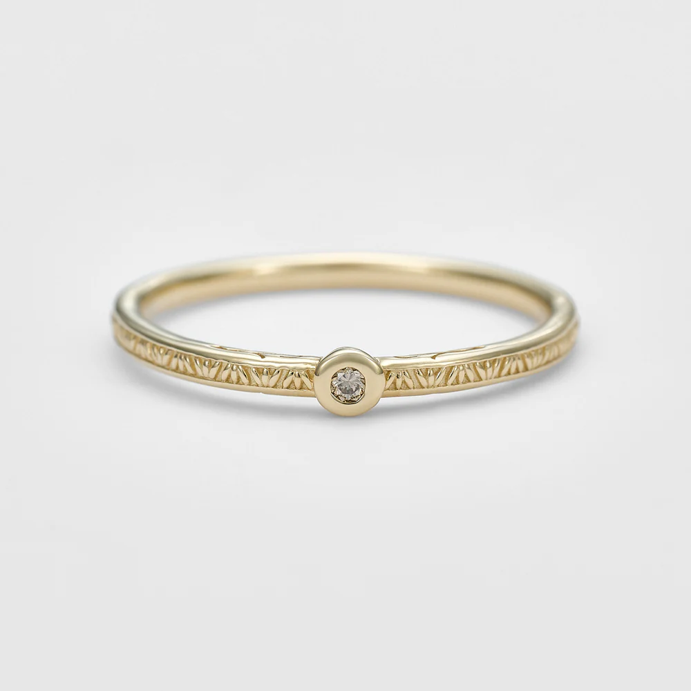 K10 Brown Diamond Ring
