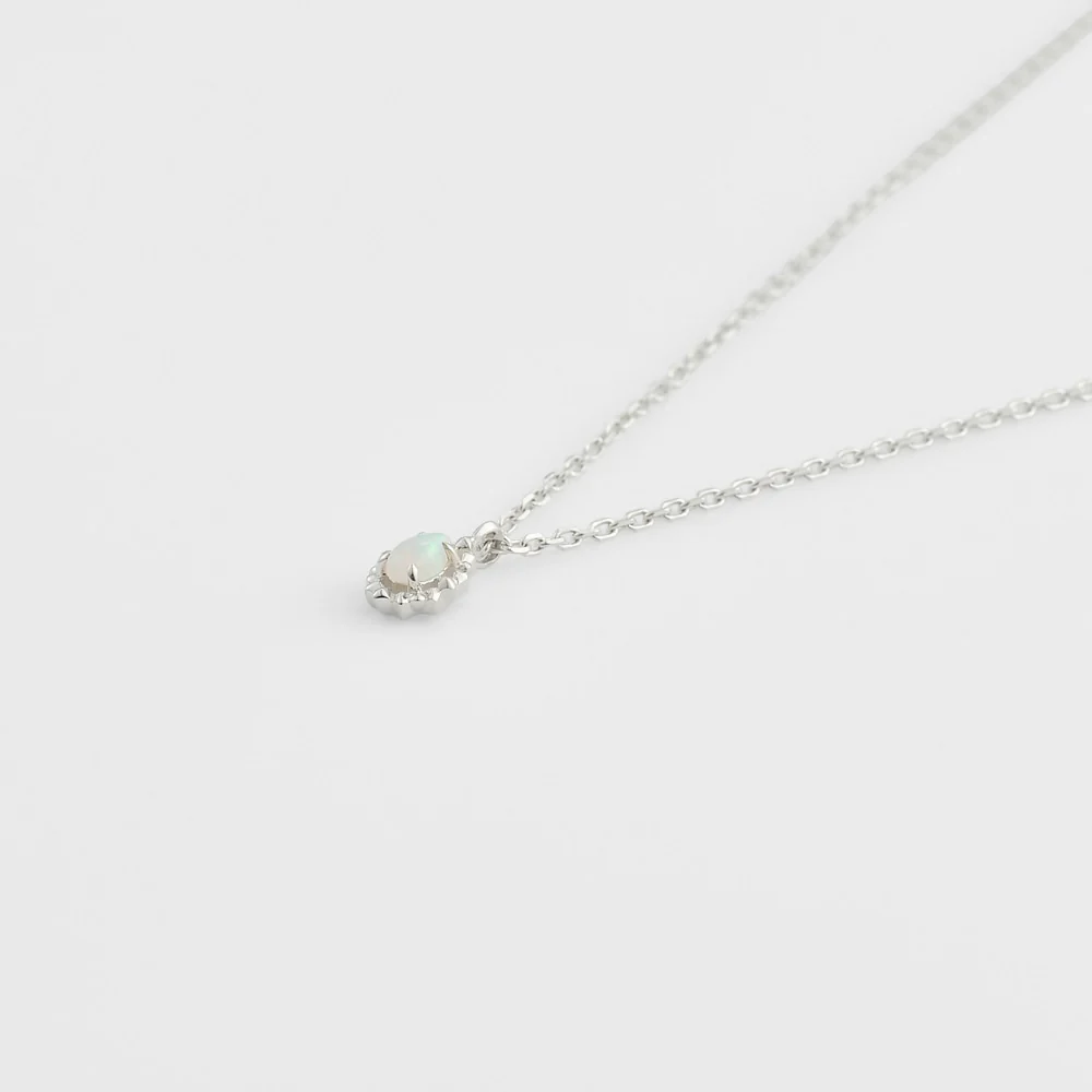 Silver Opal Necklace - Image 3