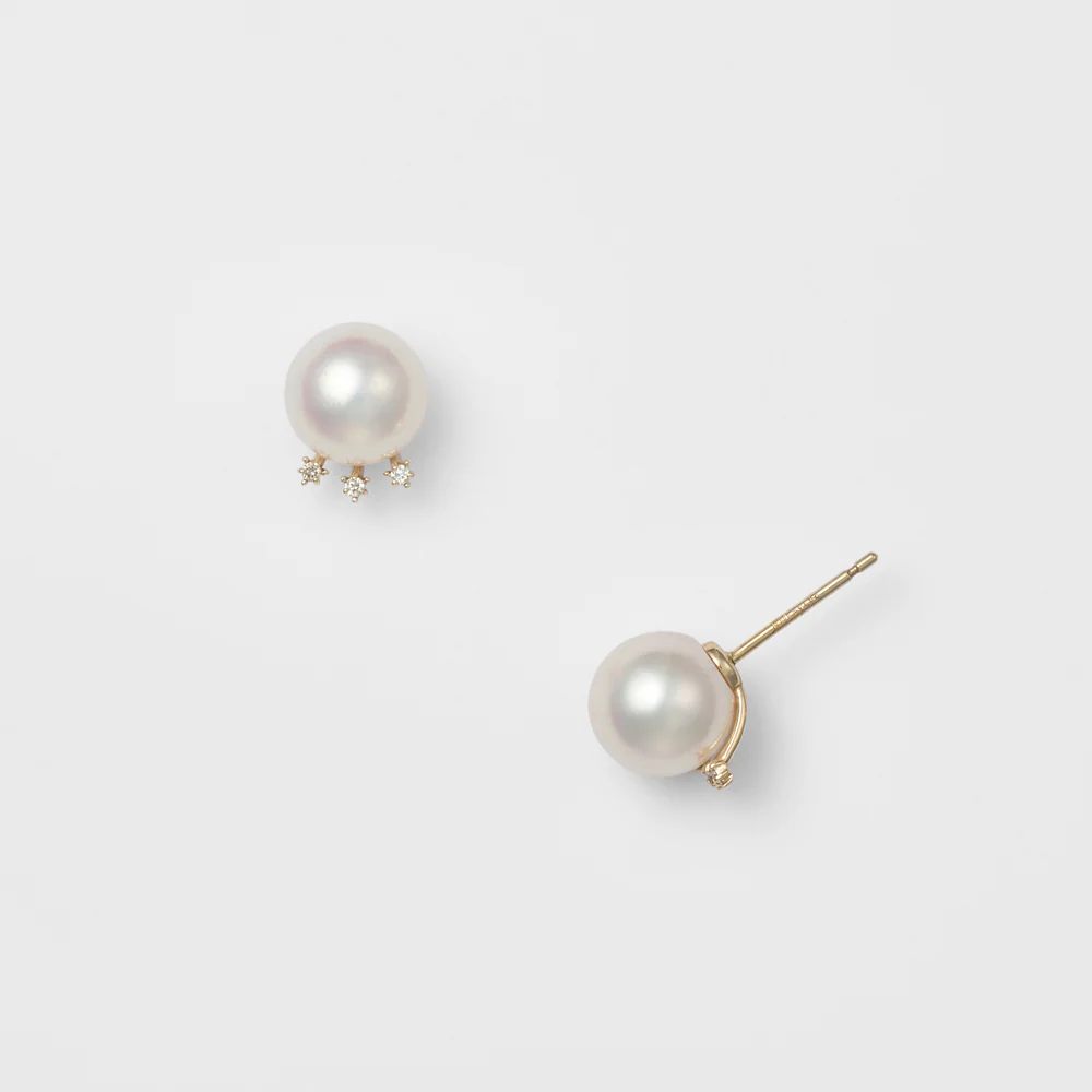 K10 Pearl Earrings (White) - Image 2
