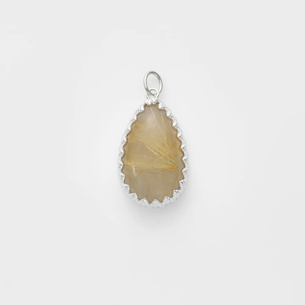 Silver Quartz Charm