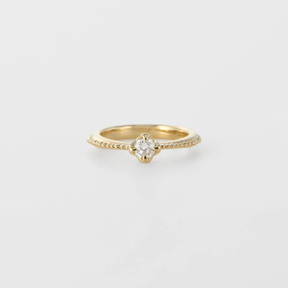 <April Birthstone> K10 Diamond Baby Ring