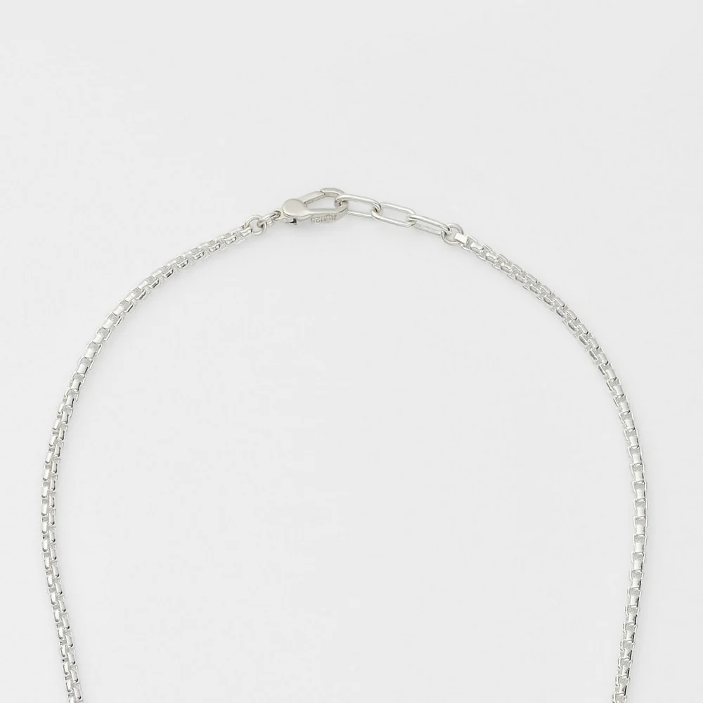Silver/K10 Diamond Necklace - Image 3