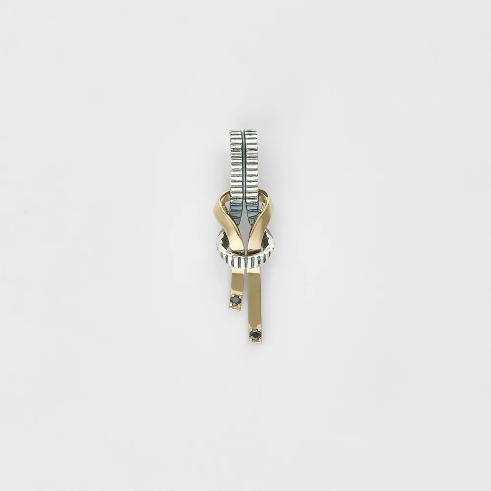 Silver/K10 Diamond Charm (0.006Ct)